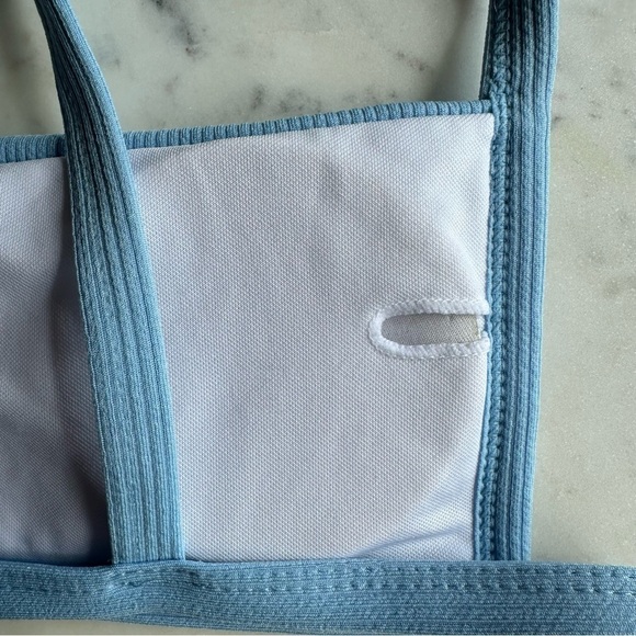 SHEIN Ribbed Squared Blue Bikini Set Size Small - Picture 5 of 10